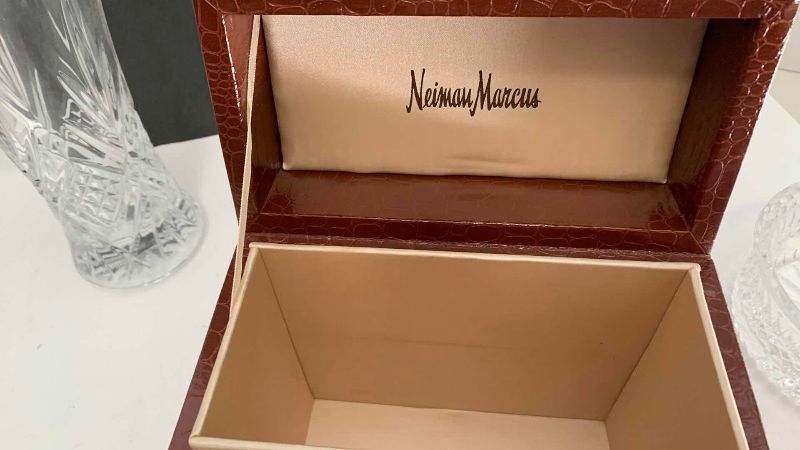 Photo 1 of NEIMAN MARCUS CRYSTAL BOWL AND A CRYSTAL VASE
