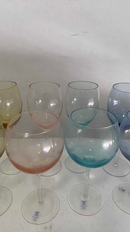 Photo 1 of 11-MULTI-COLOR WINE GOBLETS AND GLASSES