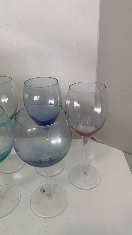 Photo 1 of 11-MULTI-COLOR WINE GOBLETS AND GLASSES