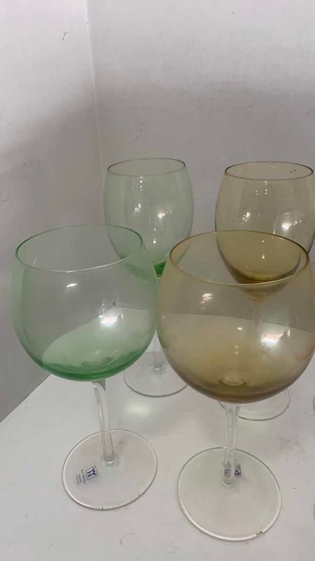 Photo 1 of 11-MULTI-COLOR WINE GOBLETS AND GLASSES