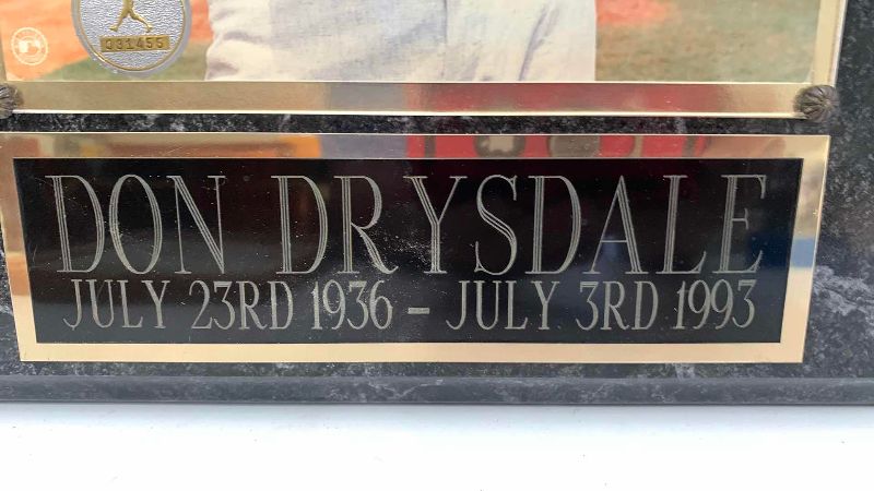 Photo 1 of MLB BASEBALL LOS ANGELES DODGERS DON DRYSDALE AUTHENTICATED AUTOGRAPH BY FIELD OF DREAMS