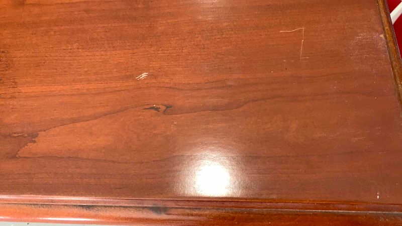 Photo 1 of WOODEN SIDEBOARD WITH DOVETAIL JOINTS ON DRAWERS 59” X 18” H 30”