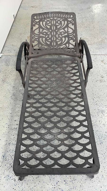 Photo 1 of METAL LOUNGE CHAIR WITH WHEELS