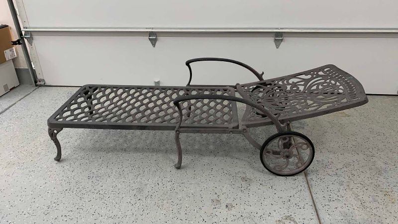 Photo 1 of METAL LOUNGE CHAIR WITH WHEELS
