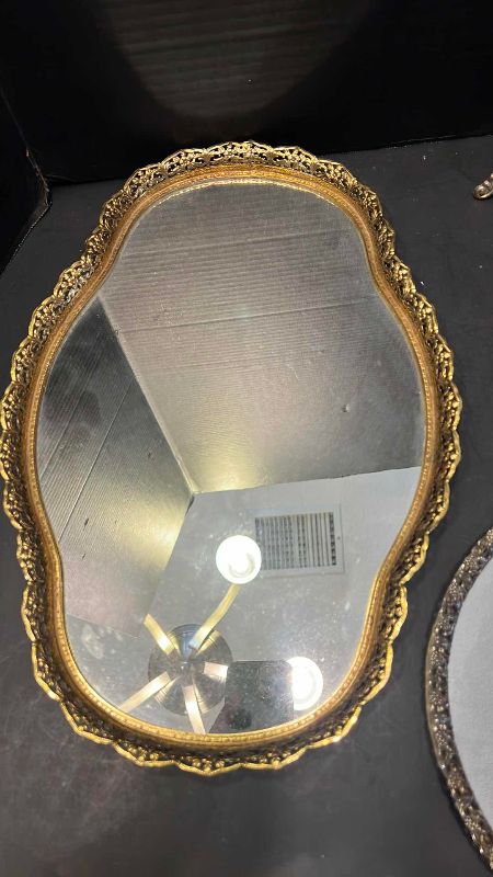 Photo 1 of VINTAGE MIRRORED BUREAU JEWELRY TRAY