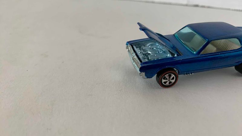 Photo 1 of VINTAGE 1967 MATTEL HOT WHEELS REDLINE CUSTOM COUGAR IN BLUE