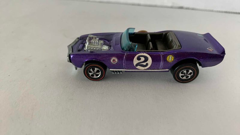 Photo 1 of VINTAGE 1969 MATTEL HOT WHEELS REDLINE LIGHT MY FIRE PURPLE