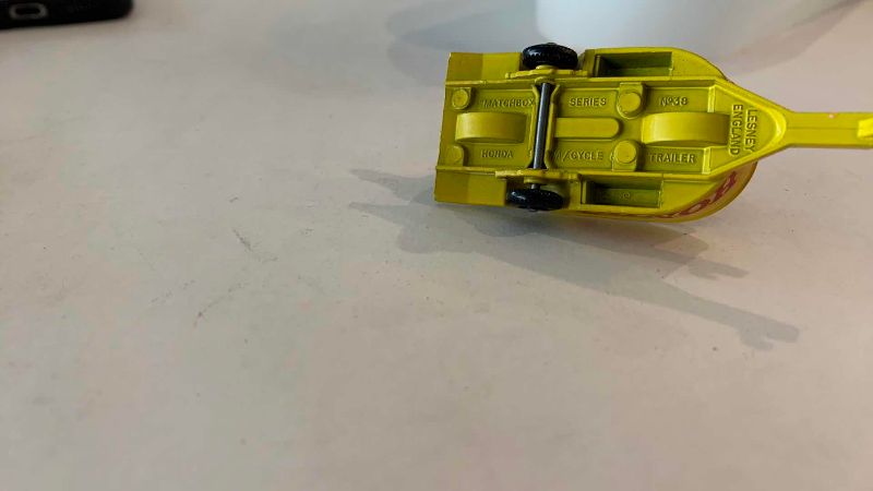 Photo 1 of VINTAGE MATCHBOX SERIES NO. 38 HONDA MOTORCYCLE TRAILER MADE IN ENGLAND