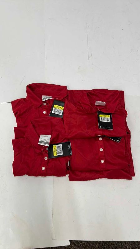 Photo 1 of 5- SMALL NIKEGOLF WOMEN RED SHIRT-DRY FIT
