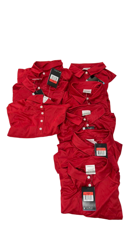 Photo 1 of 9 LARGE WOMEN RED NIKEGOLF DRY FIT SHIRTS