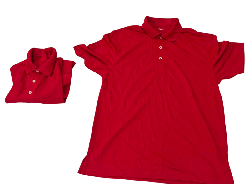 Photo 1 of 2 MEDIUM RED SPORT-TEK POLO SHIRTS