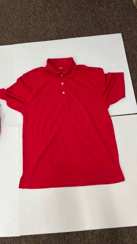 Photo 1 of 2 MEDIUM RED SPORT-TEK POLO SHIRTS