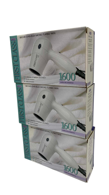 Photo 1 of 3-FIRST CLASS 1600 WATT HAIRDRYERS