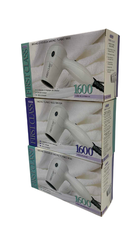 Photo 1 of 3-FIRST CLASS 1600 WATT HAIRDRYERS
