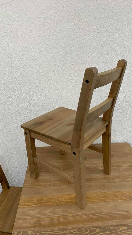 Photo 1 of CHILDRENS WOODEN TABLE AND CHAIRS
