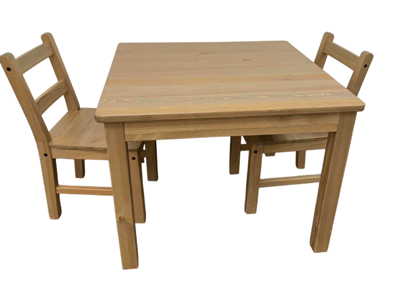 Photo 1 of CHILDRENS WOODEN TABLE AND CHAIRS