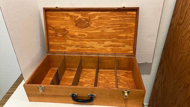 Photo 1 of WOODEN SUITCASE 28" X 15" H 6.5 "