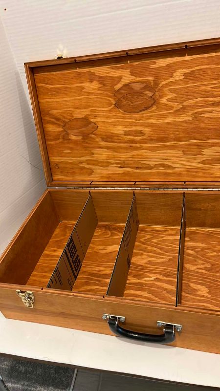 Photo 1 of WOODEN SUITCASE 28" X 15" H 6.5 "
