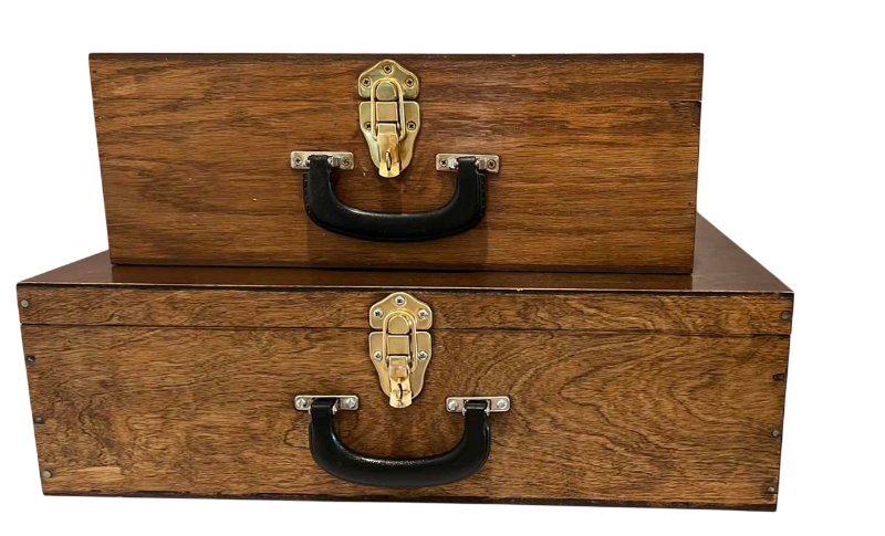 Photo 1 of 2 WOODEN SUITCASES ORGANIZER