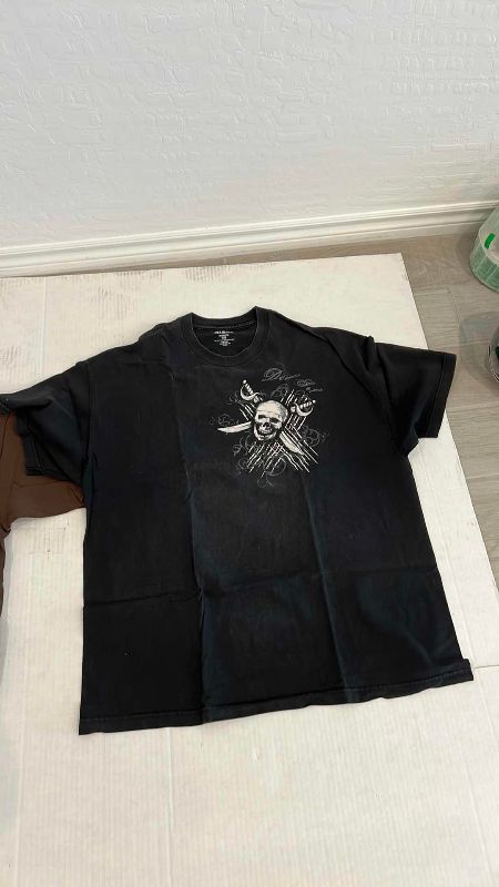 Photo 1 of MENS BROWN & BLACK SKULL T-SHIRTS