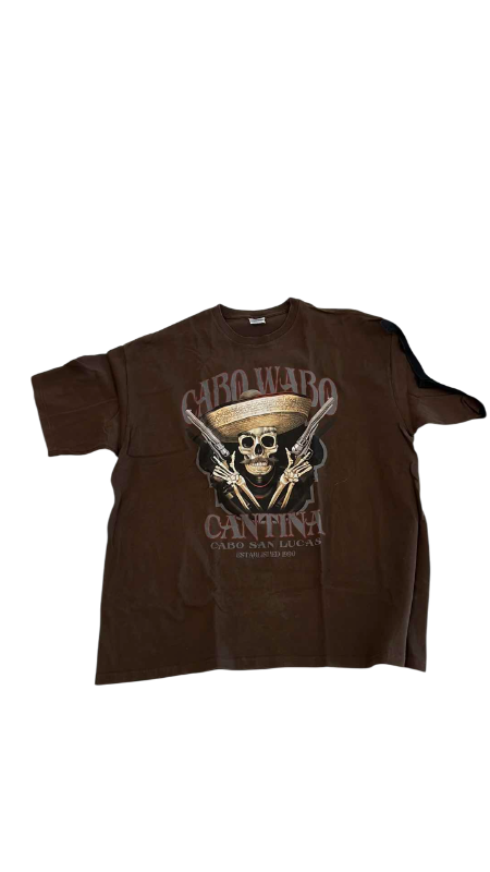 Photo 1 of MENS BROWN & BLACK SKULL T-SHIRTS