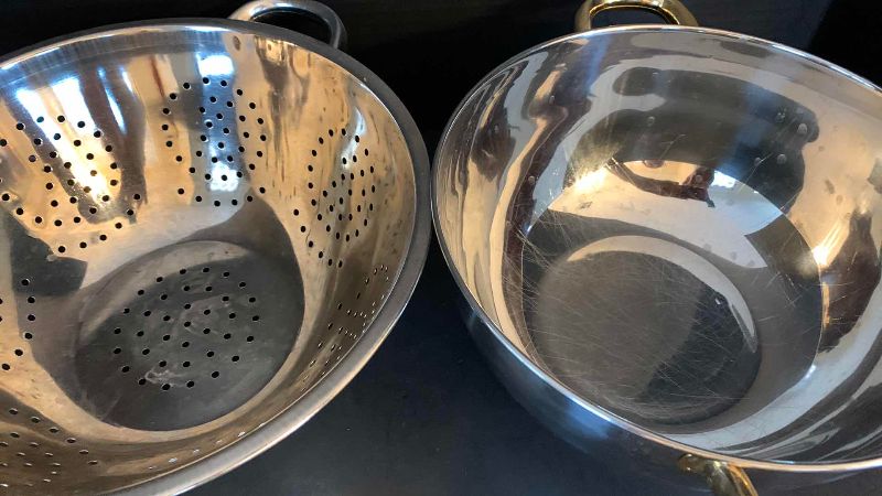 Photo 1 of COMMAND PERFORMANCE GOLD 18/10 STAINLESS STEEL 5 QT. MIXING BOWL AND COLANDER
