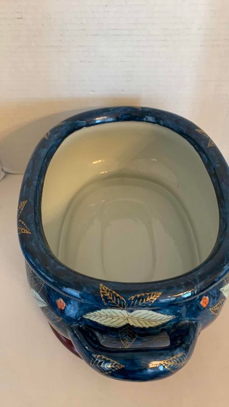 Photo 1 of ASIAN FLORAL OVAL FOOT BATH BOWL 17” WIDE