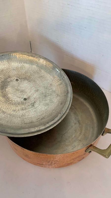 Photo 1 of HAMMERED COPPER COOKING POT SET
