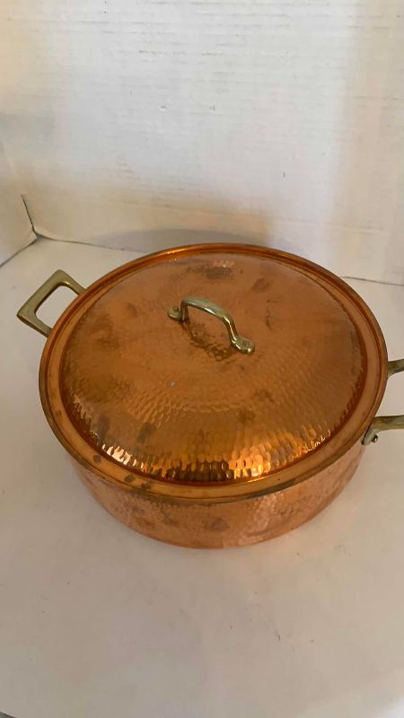 Photo 1 of HAMMERED COPPER COOKING POT SET