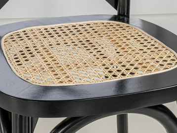 Photo 1 of CASSIS CLASSIC TRADITIONAL X-BACK WOOD RATTAN DINING CHAIR SET OF 2