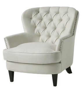 Photo 1 of ALFRED BUTTON TUFTED FABRIC CLUB CHAIR
