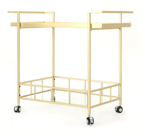 Photo 1 of BROSE MODERN IRON AND GLASS BAR CART