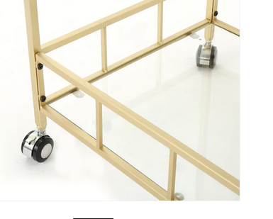 Photo 1 of BROSE MODERN IRON AND GLASS BAR CART