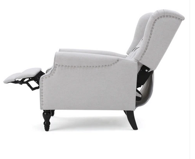 Photo 1 of ELIZABETH CONTEMPORARY TUFTED FABRIC RECLINER IN NAVY BLUE