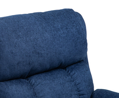 Photo 1 of LEXIE CONTEMPORARY PILLOW TUFTED MASSAGE RECLINER IN BLUE