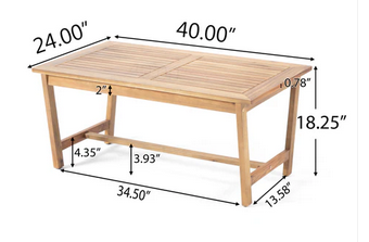 Photo 1 of MANAROLA 4 PC OUTDOOR NATURAL WOOD FINISH CHAT SET WITH WATER RESISTANT CUSHION