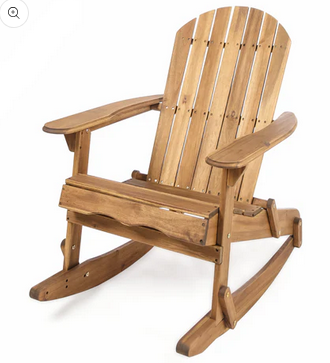 Photo 1 of VIVIAN OUTDOOR ACACIA WOOD ADIRONDACK ROCKING CHAIR