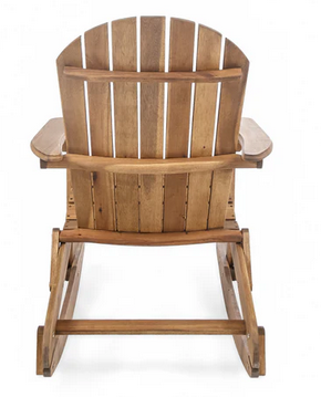 Photo 1 of VIVIAN OUTDOOR ACACIA WOOD ADIRONDACK ROCKING CHAIR