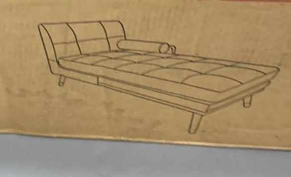 Photo 1 of BEIGE DAY BED WITH BOLSTER PILLOW 