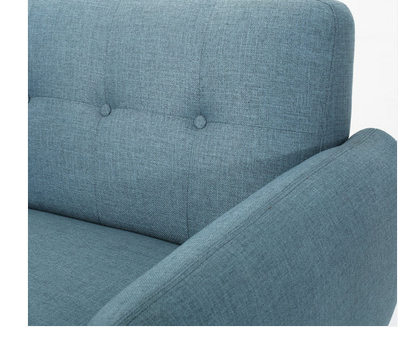 Photo 1 of JOSELINE MID CENTURY MODERN PETITE FABRIC LOVE SEAT 