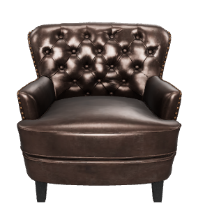 Photo 1 of ALFRED BUTTON TUFTED FABRIC CLUB CHAIR