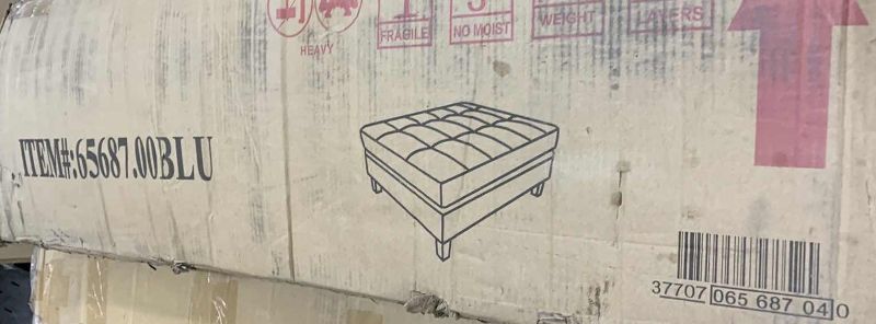 Photo 1 of BLUE TUFTED OTTOMAN MODEL 65687.00BLU