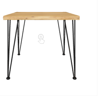 Photo 1 of AVY INDOOR/OUTDOOR INDUSTRIAL ACACIA WOOD DINING TABLE, TEAK AND RUSTIC METAL