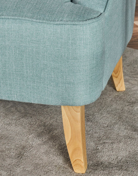 Photo 1 of JASPER MID CENTURY MODERN FABRIC UPHOLSTERED SHELL LOVESEAT W/ CHANNEL STICHING