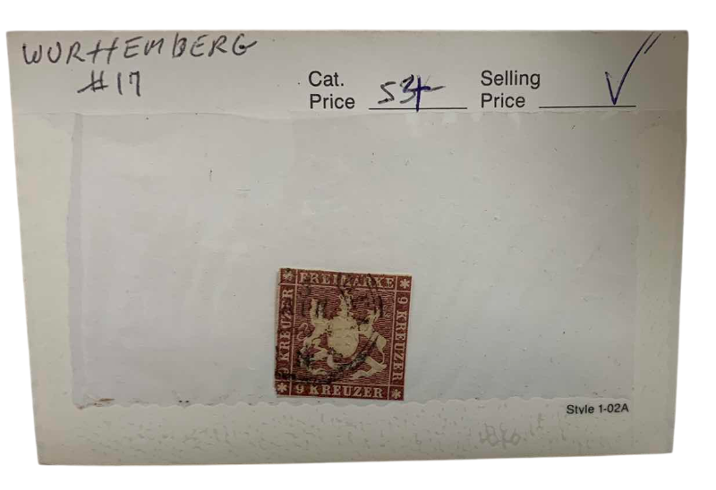 Photo 1 of 1873 ANTIQUE WURTTEMBERG STAMP