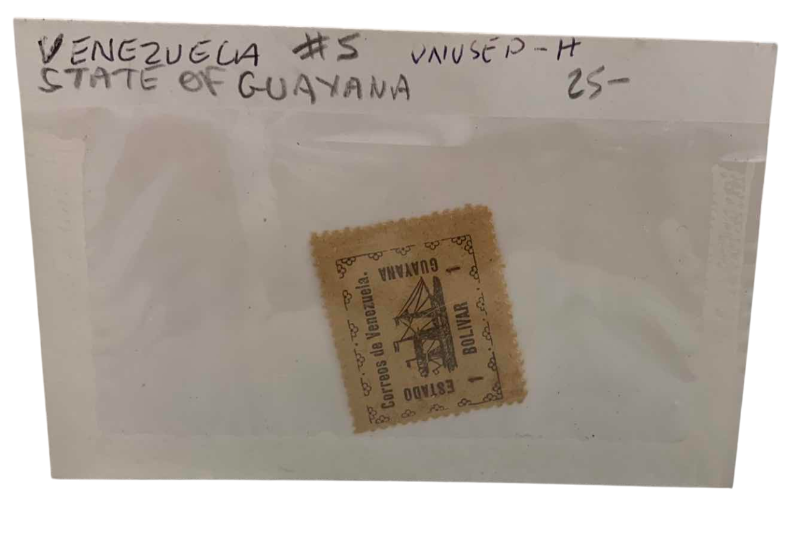 Photo 1 of VENEZUELA STATE OF GUAYANA ANTIQUE STAMP