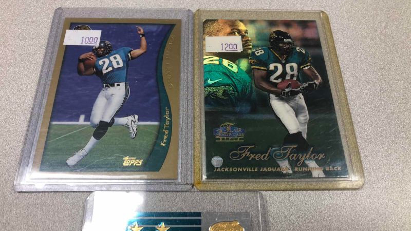 Photo 1 of 3-NFL FOOTBALL FRED TAYLOR ROOKIE CARDS