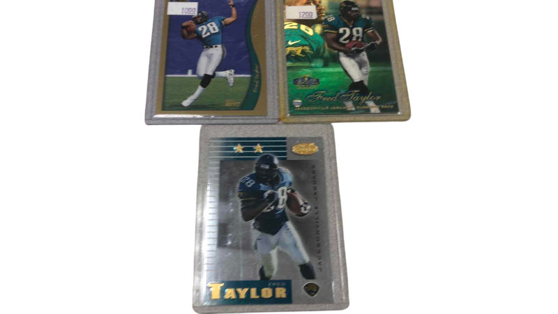 Photo 1 of 3-NFL FOOTBALL FRED TAYLOR ROOKIE CARDS