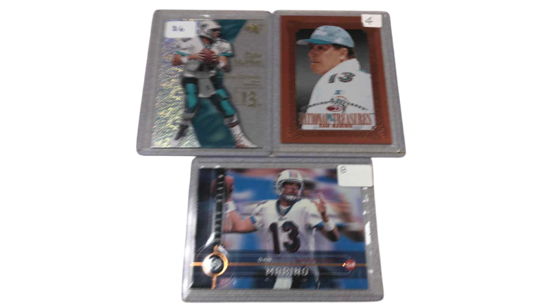 Photo 1 of 3-NFL FOOTBALL CARDS DAN MARINO