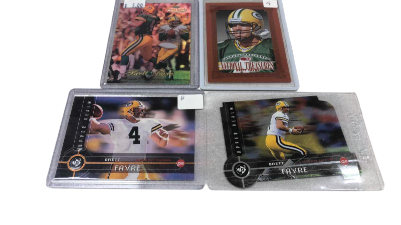 Photo 1 of 4-NFL FOOTBALL BRETT FARVE CARDS